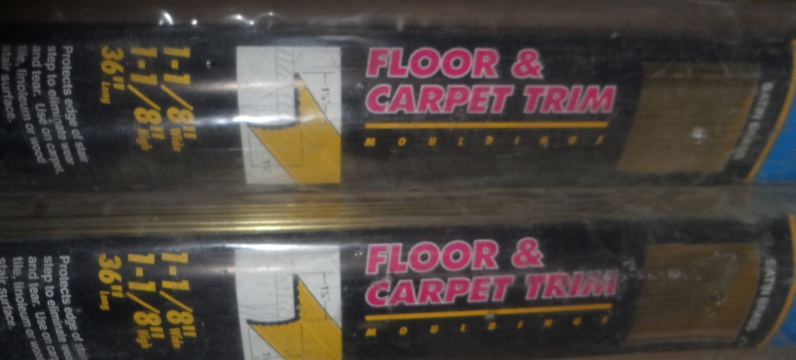 Stair Edging 1 1/8″ x 1 1/8″ x 36″ various lot of 3