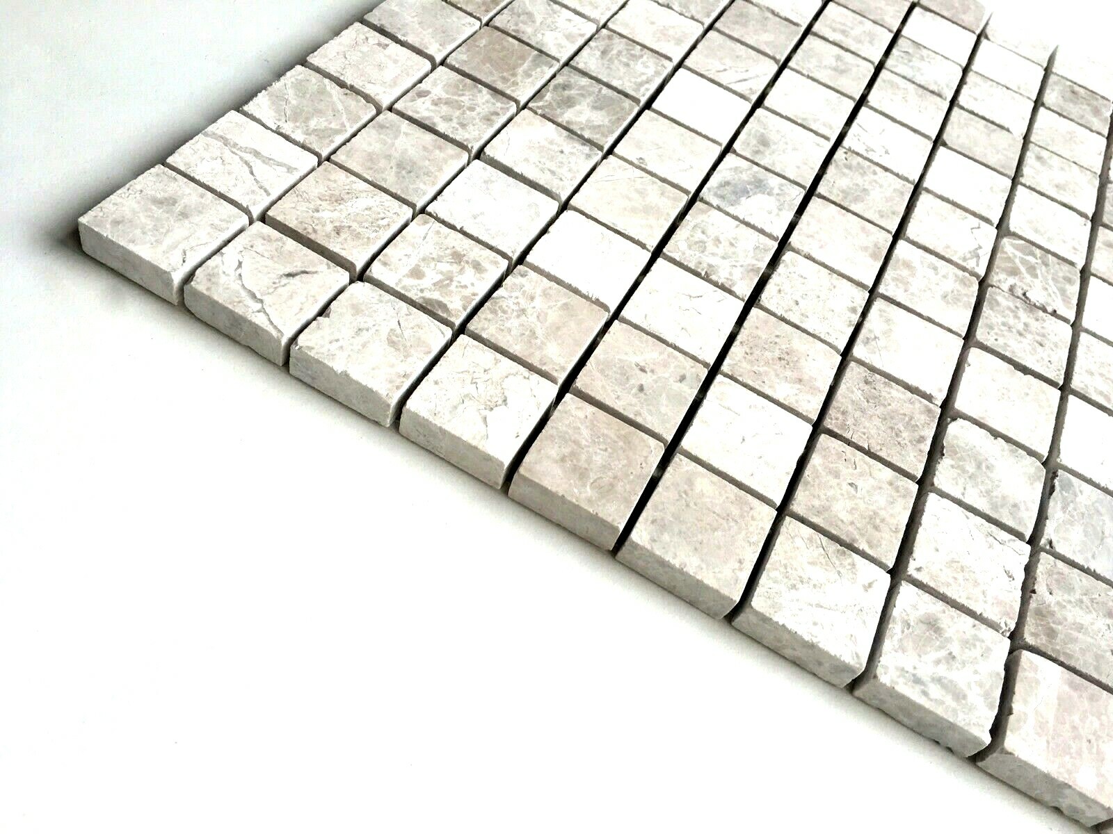 Gray 1×1 Honed Marble Mosaic Tile Backsplash Floor and Wall Kitchen Bath