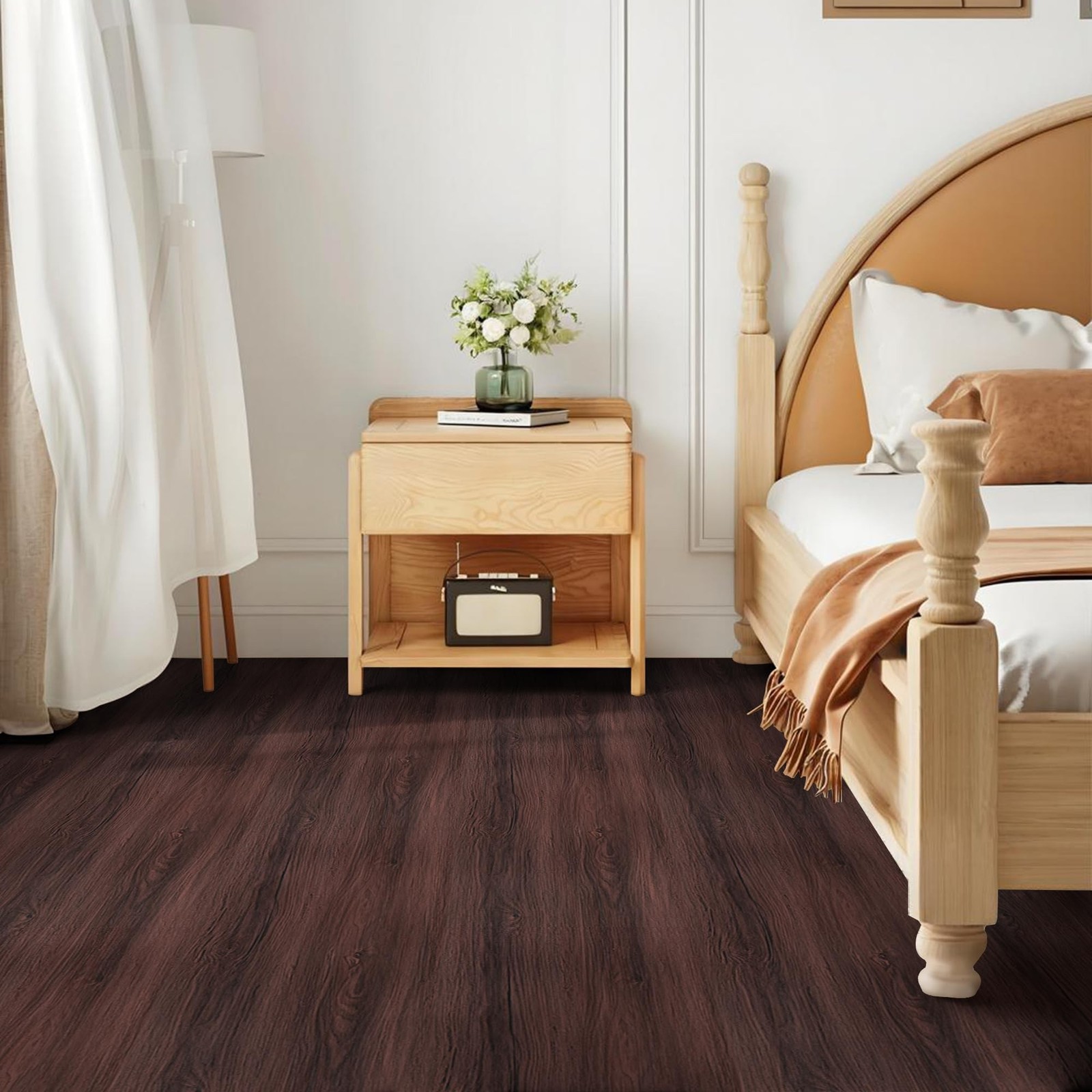Peel and Stick Floor Tiles: 11.8″ x 138″ Wood Vinyl Flooring Roll | Waterproo…