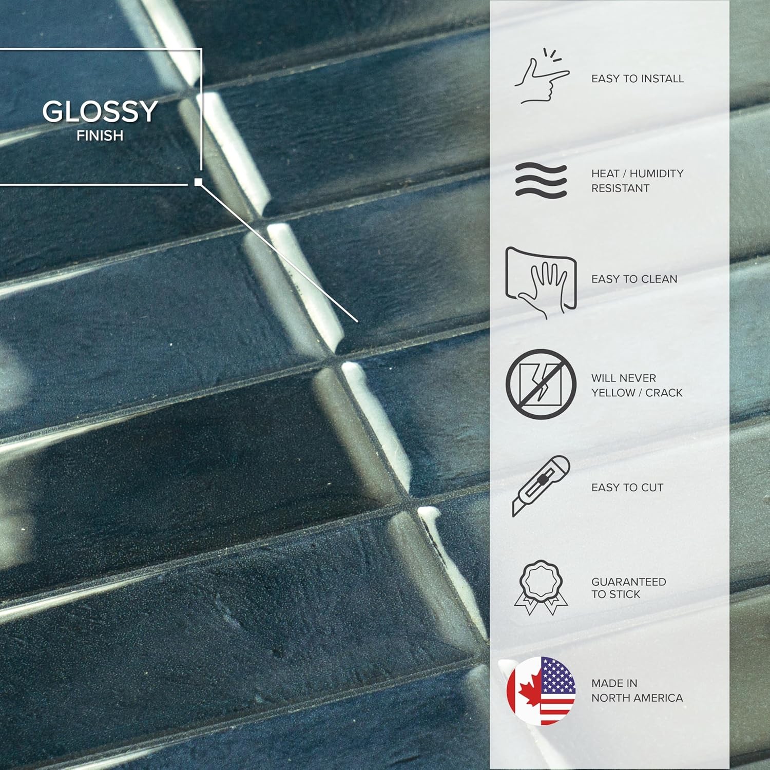 Peel and Stick Backsplash – 5 Sheets of 11.43 x 9 – 3D Adhesive Peel and Stick