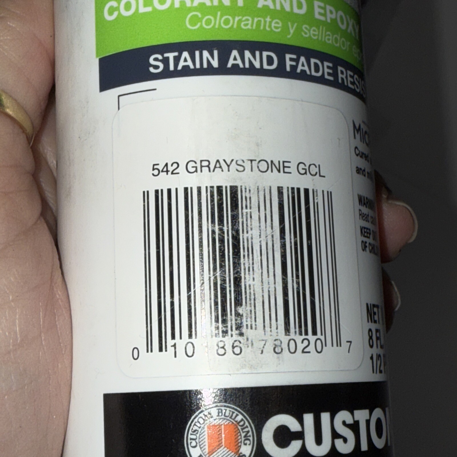 Grout Renew Colorant & Epoxy Sealer 8 fl oz, 542 GRAYSTONE GCL Free Shipping