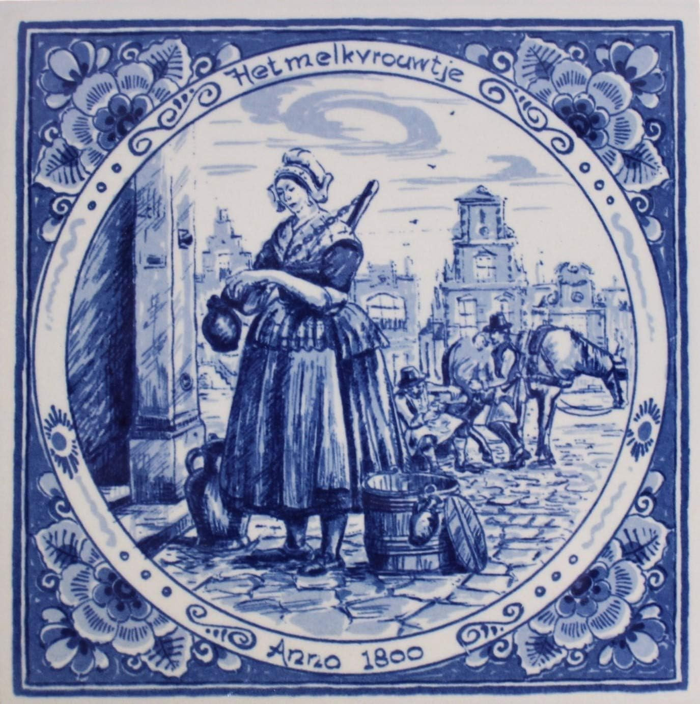 Ceramic Tile Portuguese Azulejos Vintage Blue Delft Dutch Reproductions Tiles