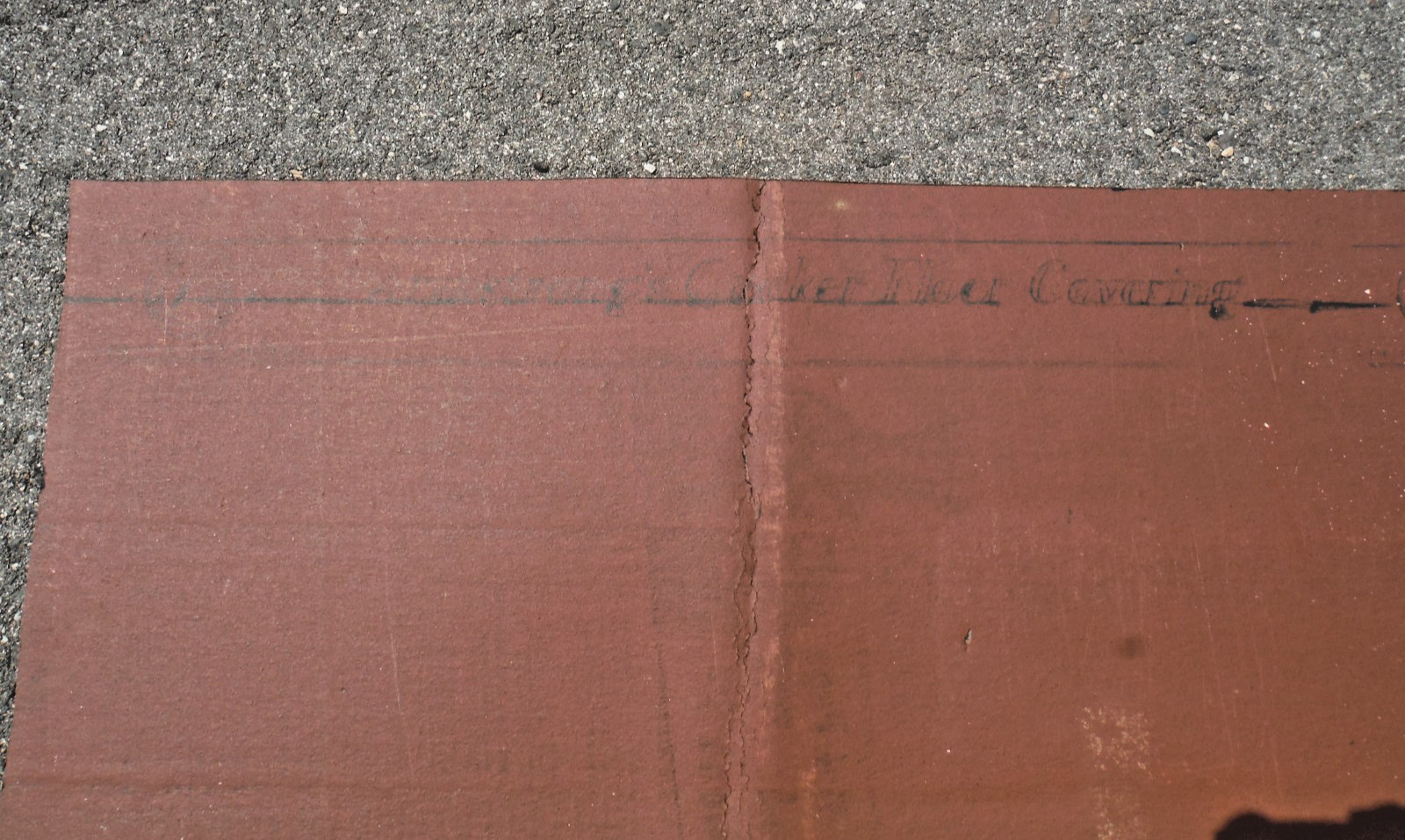VTG~LINOLEUM FLOORING~M PIECE~33″x 58″~1950-60~MOVIE SET~MCM~GRAY GRID~PRIMARY C
