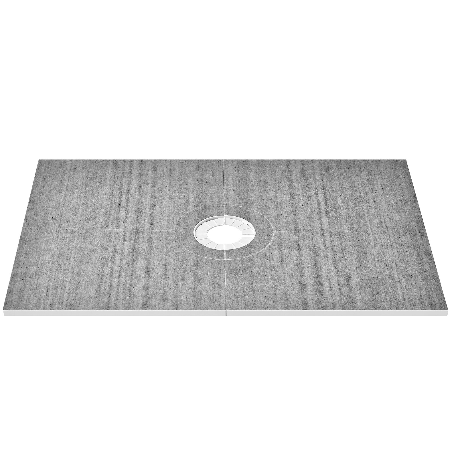VEVOR Waterproofing Shower Curb Tray Kit 48″x72″ w/ Central Drain Thickened