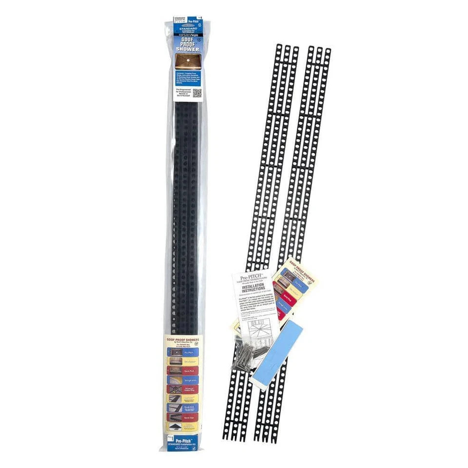 Pre-Pitch Installation Kit Custom Pitch Shower Pan Slope Liner Drain Sub Floor