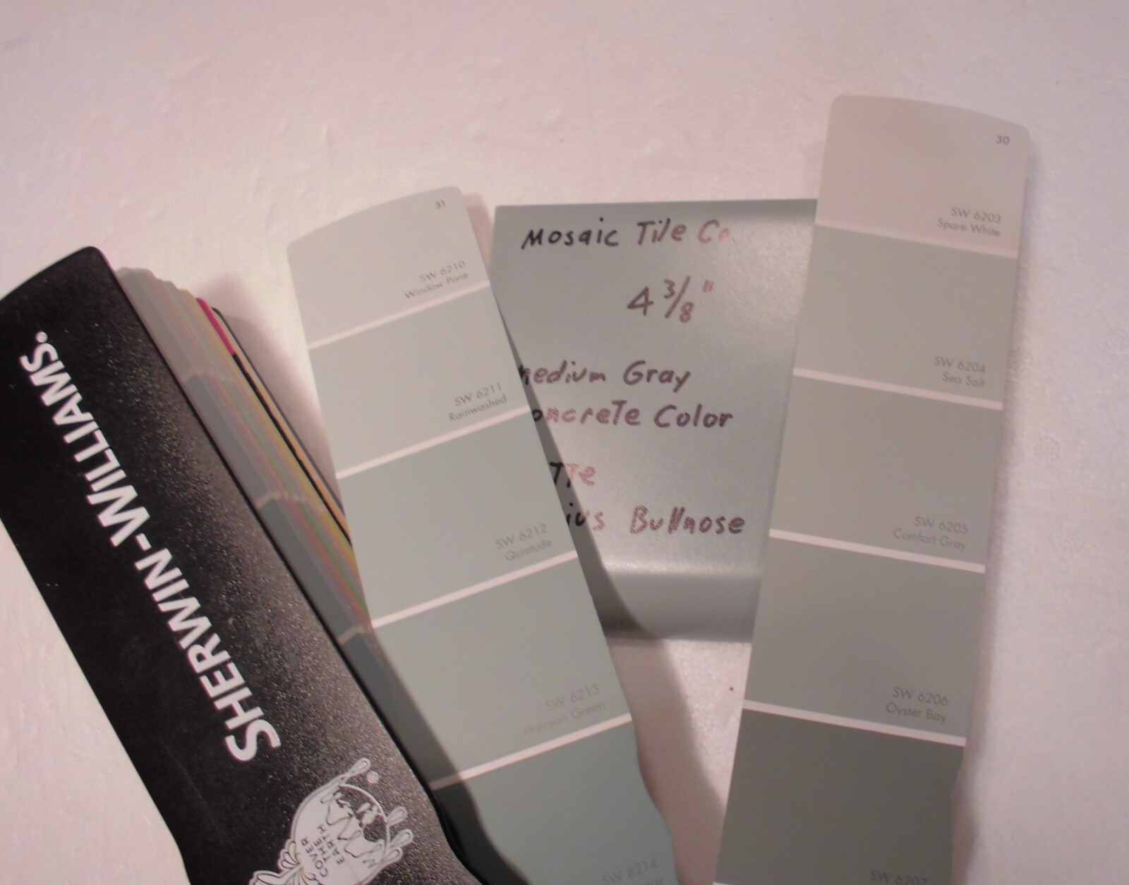 1 pc. Gray-Concrete Color: Matte Radius Bullnose Ceramic Tile 4-3/8″ Mosaic Co.