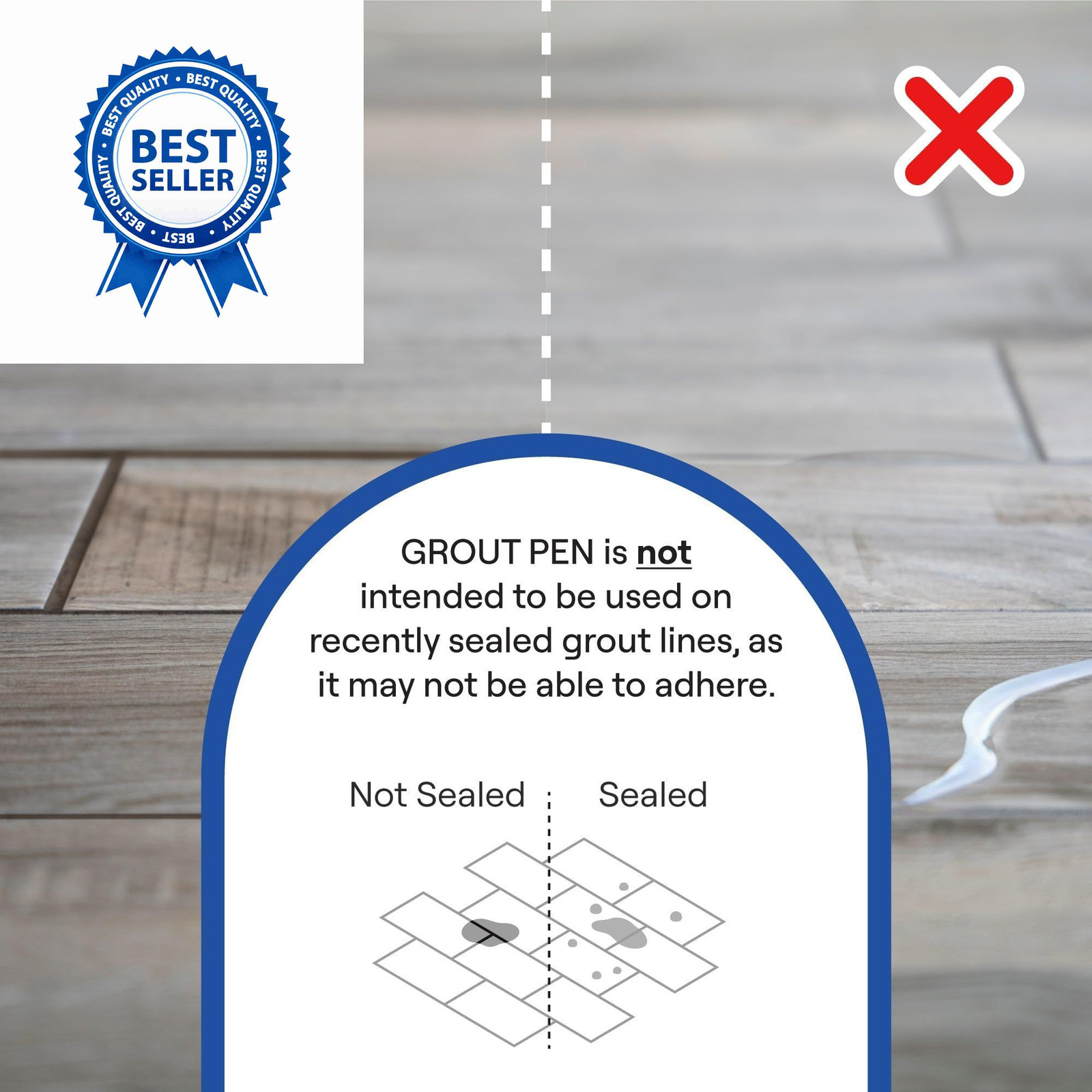 Grout Pen White Tile Paint Marker: Waterproof Paint, Narrow Tip,