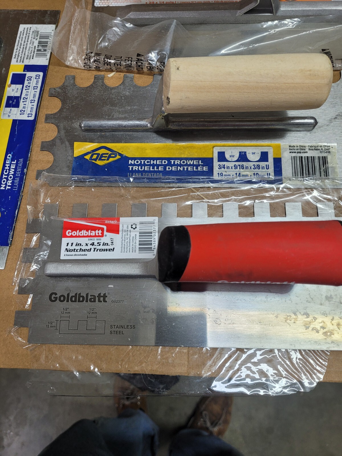4 New Tile Trowels