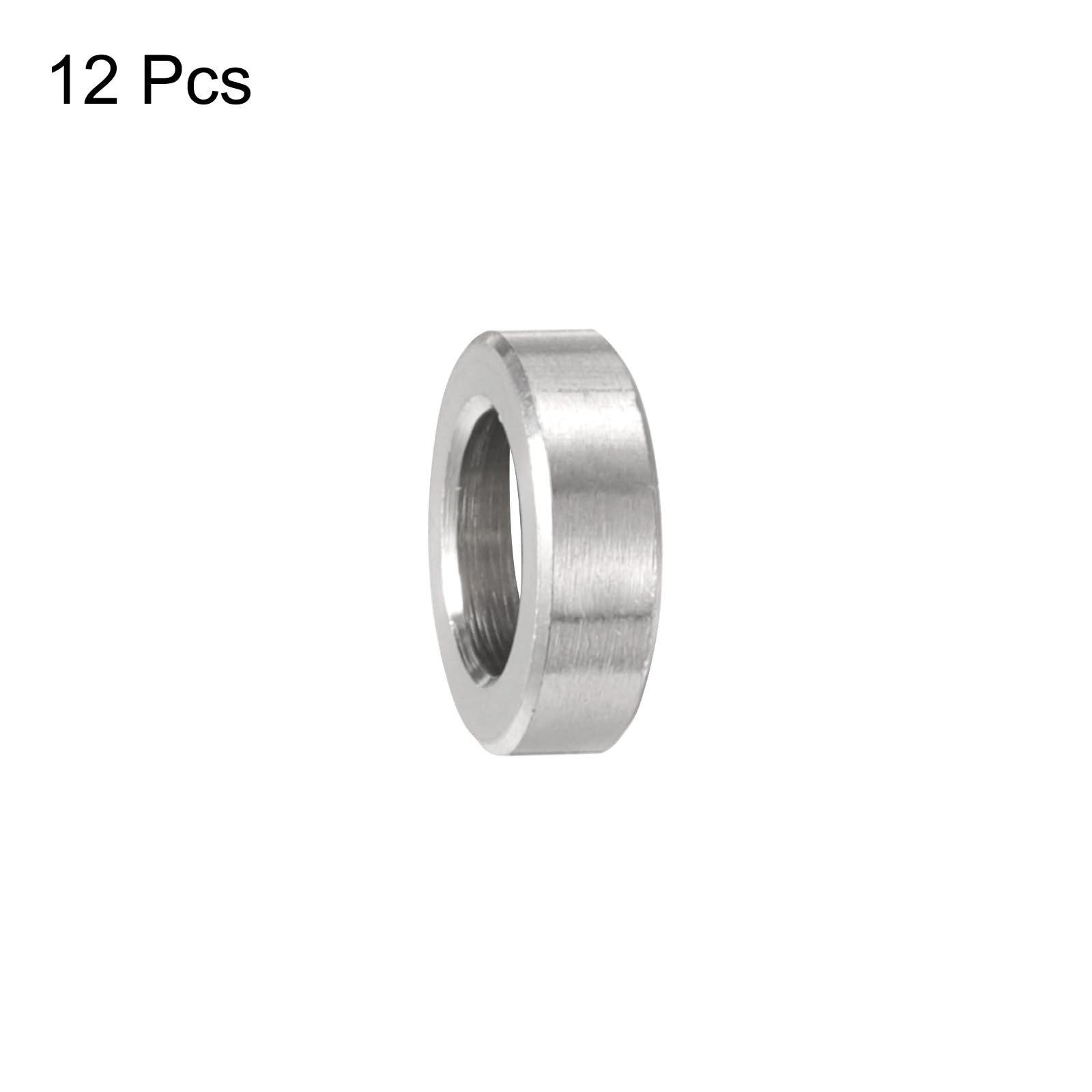 uxcell 12pcs Stainless Steel Spacer 6.2mm Bore x 10mm OD x 2mm Length Screw Bush
