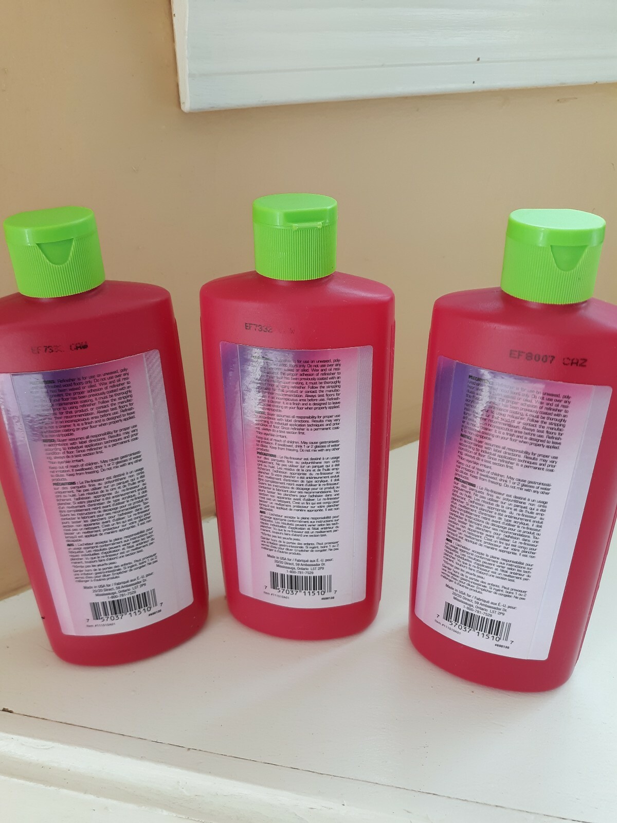 NWOT 3 ALLURA HARDWOOD FLOOR REFINISHER, 8 fl oz EACH