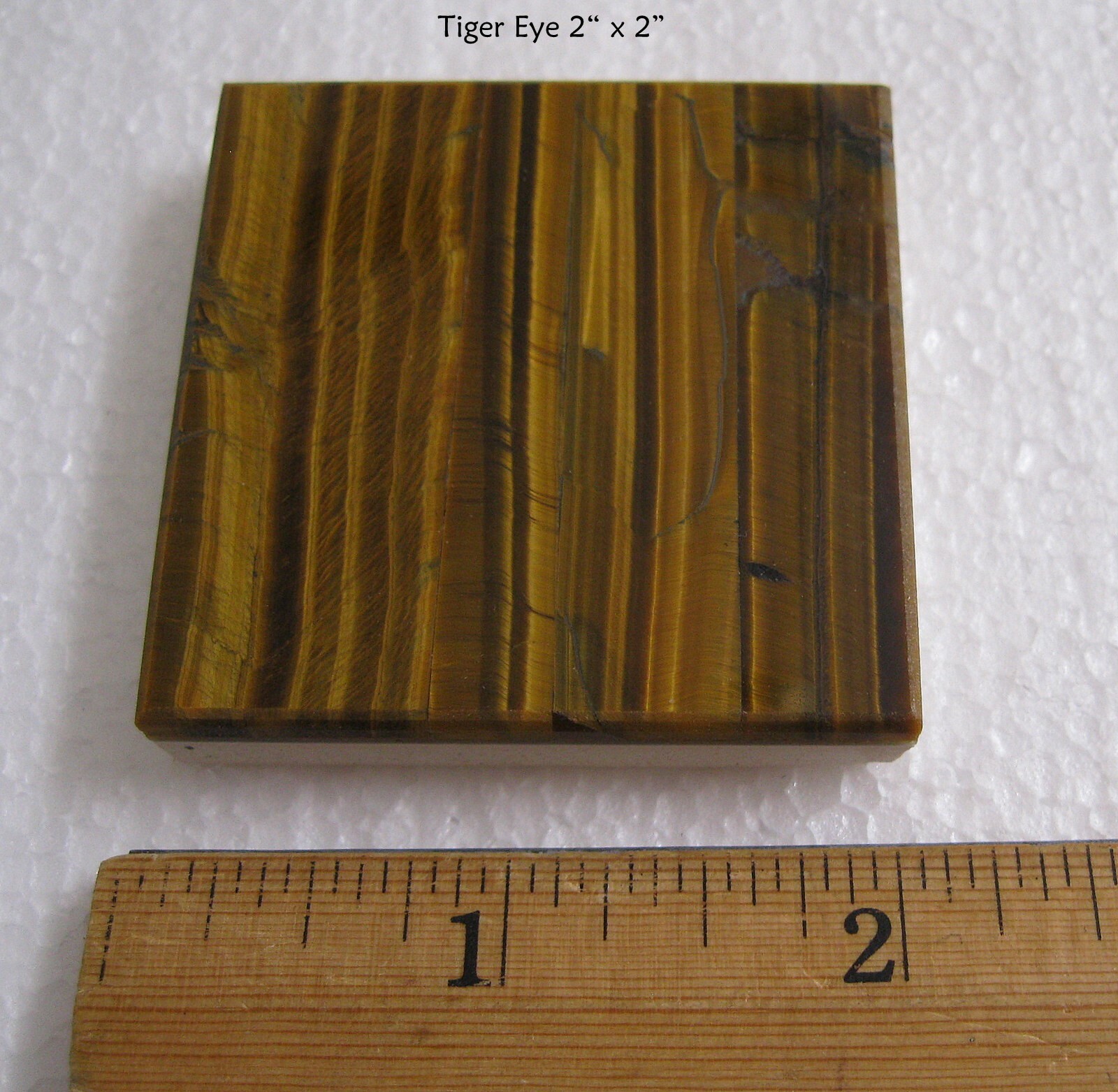 **Final Sale** Tiger Eye 2 x 2 Tiles Polished- Wall OR Floor  (per piece)