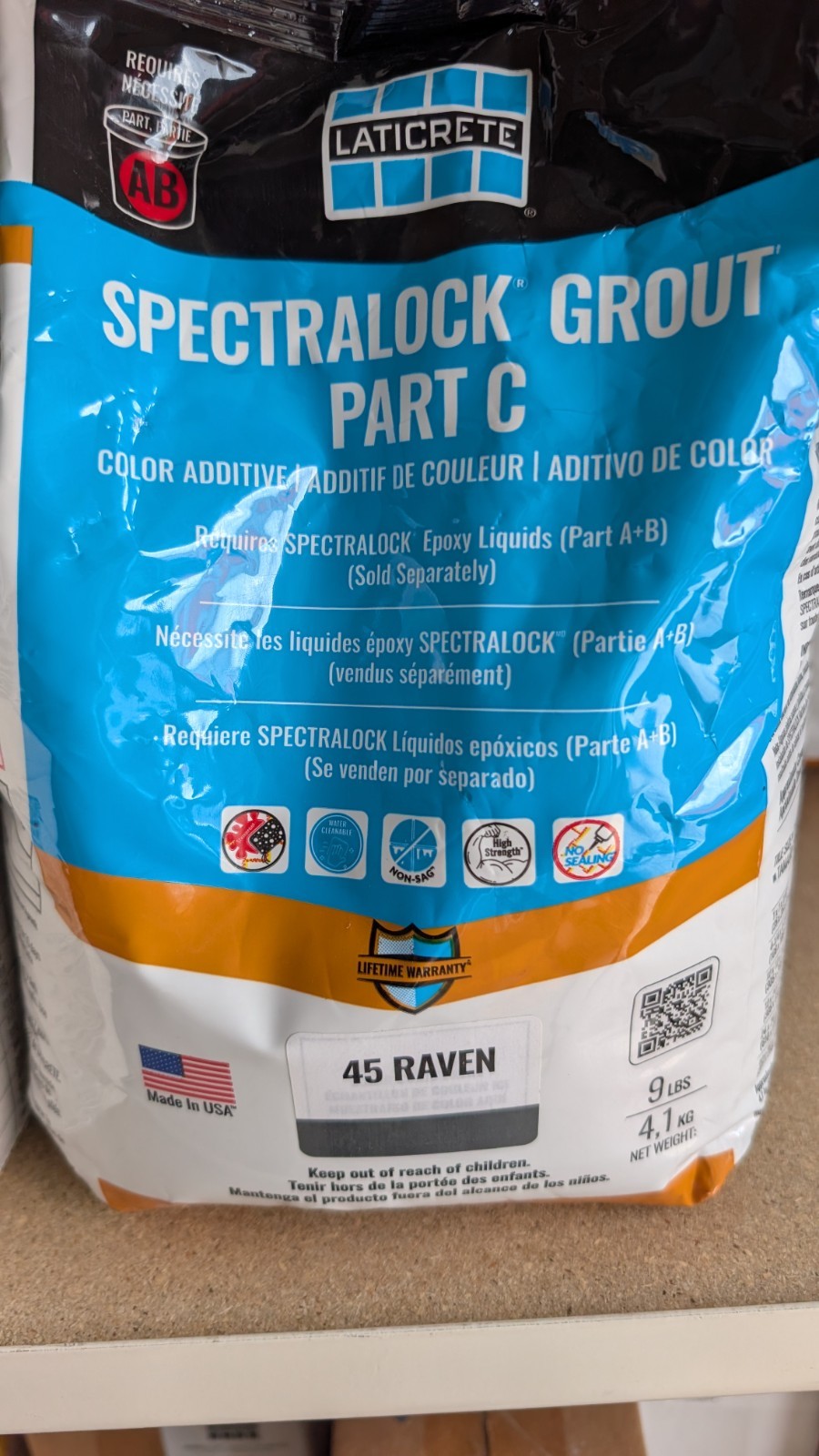 Laticrete Spectralock Grout Part C Powder, Full Unit (9 lb) – Raven
