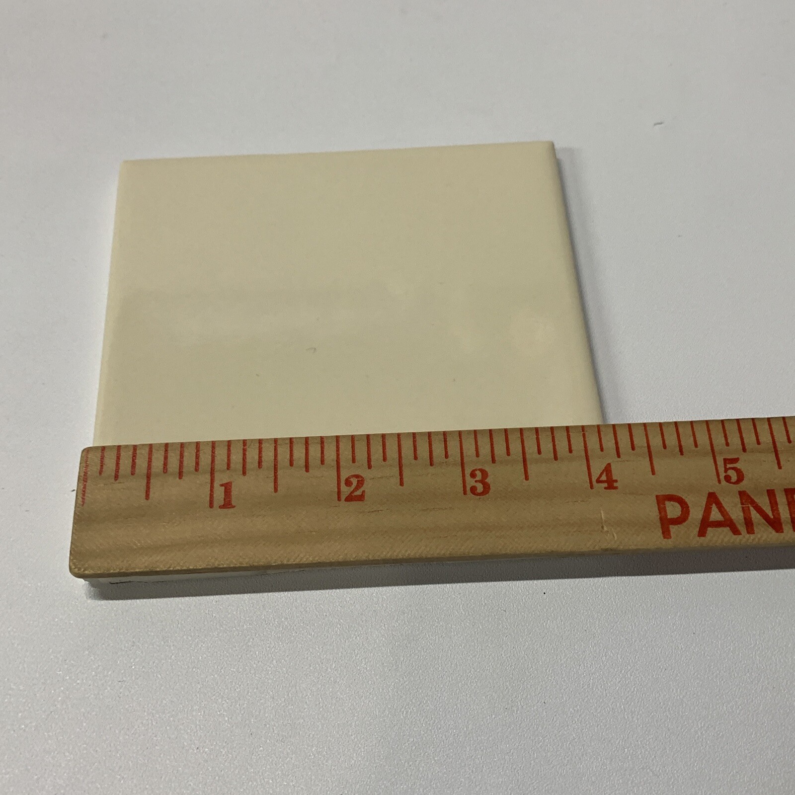 Off White Ceramic Tile 4 1/4 Vintage FT Mid Century Modern 4×4 Light Tan White