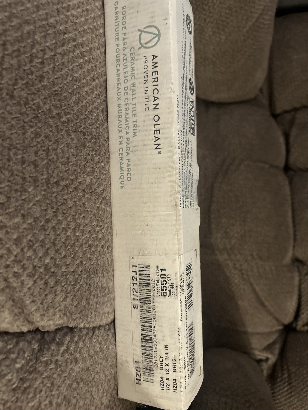 American Olean tile ceramic Wall tile trim 12 pieces per box HZO4 1/2 x 1/4 in