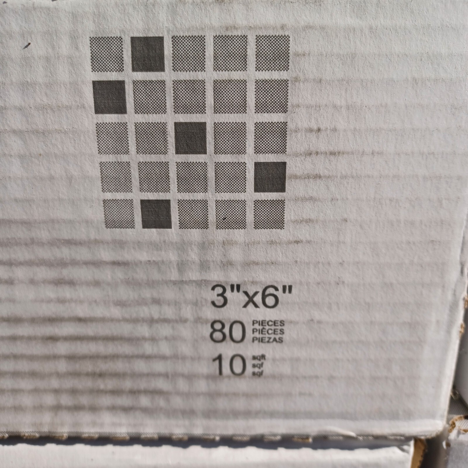 8 White 3″x6 Beveled Gloss Finish Ceramic Subway Tile Backsplash Wall Bath 1 ²ft