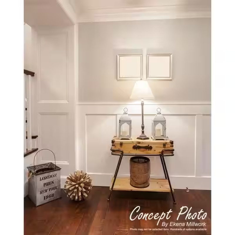 5/8 In. X 96 In. X 40 In. PVC Deluxe Beadboard Wainscoting Molding Kit (For Heig