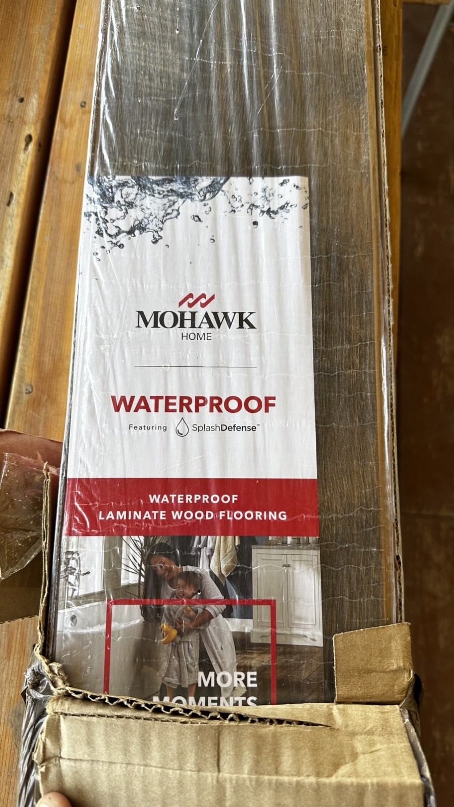 Mohawk Home Woodmill Oak Waterproof Laminate 12mm Thick Plank With 2mm Attached