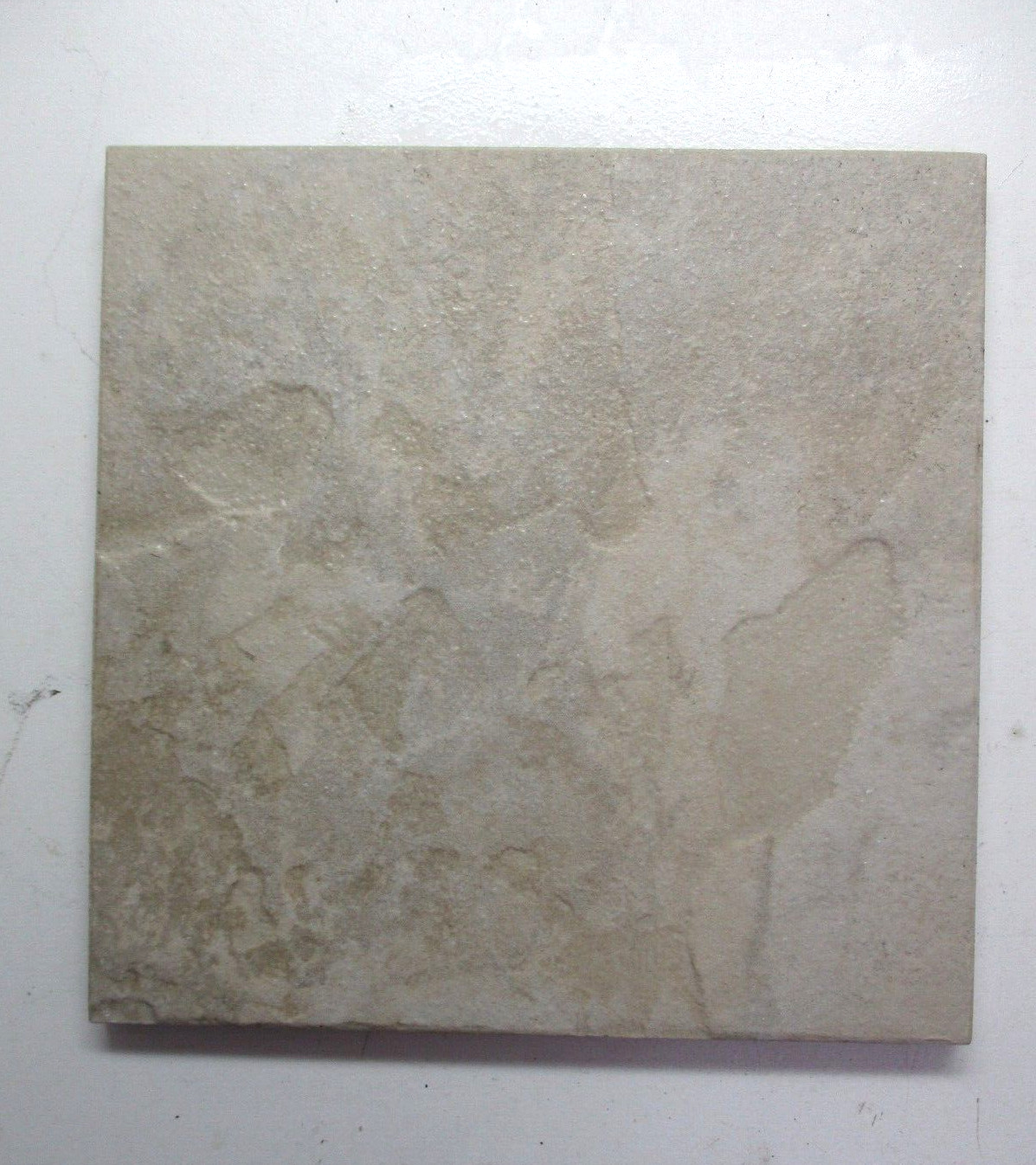 1 Floor Tile Italy 5-13/16″ Square Beige Matte Imitation Slate FlagStone Vintage