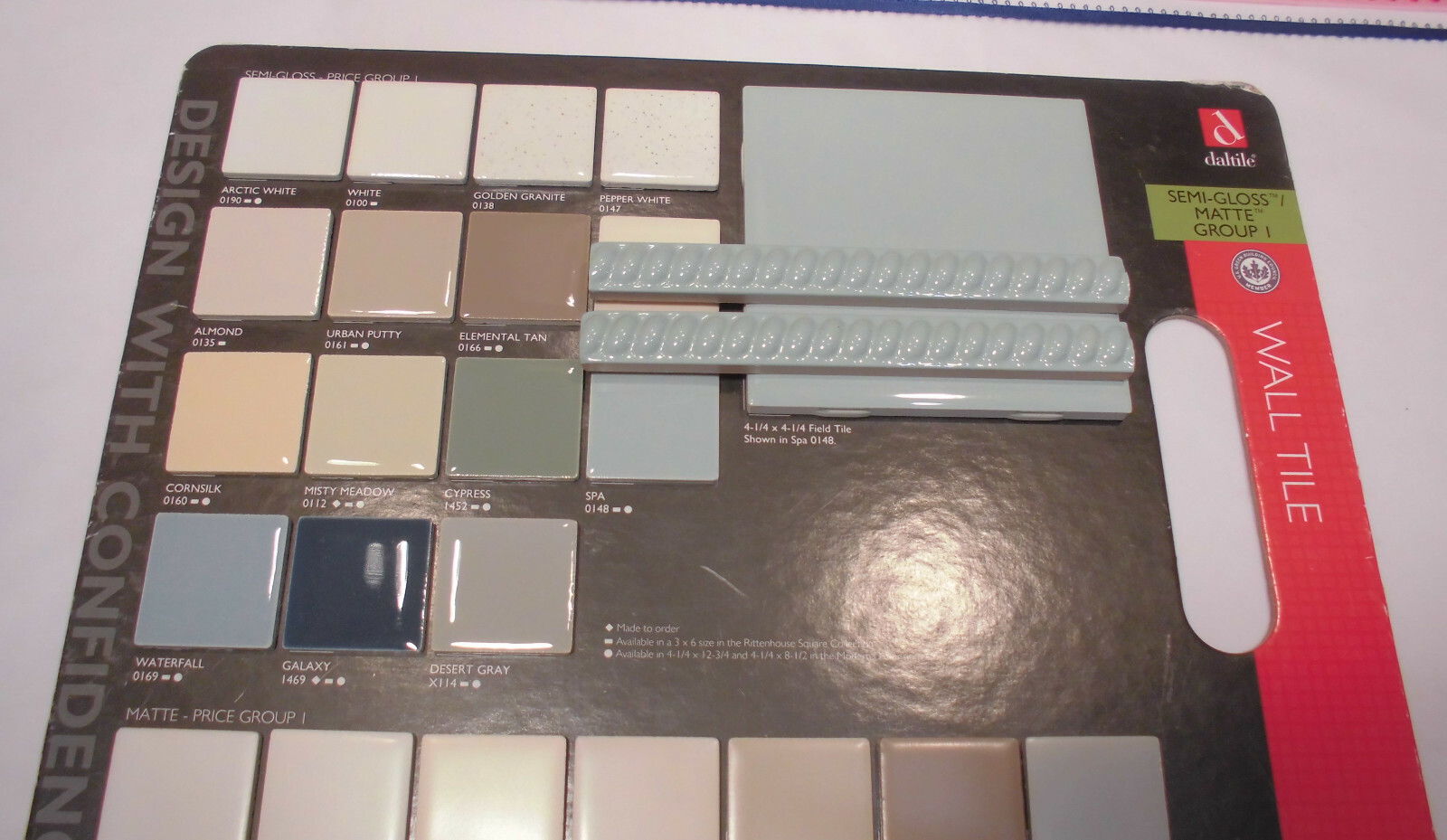 10 pcs. *Seafoam Green* Vintage Ceramic Liner-Pencil-Sizzle Tiles; 5/8″ X 6″ NOS