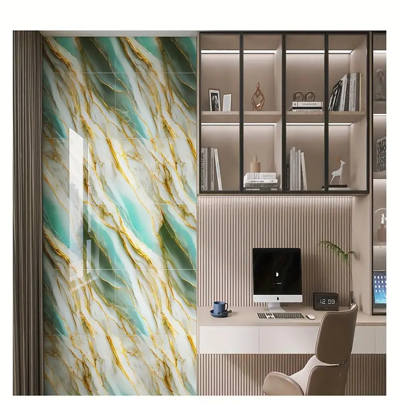 10 Sheet Wall Panels Peel and Stick Marble, 23.6″x11.8″ Bcksplsh Waterproof Tile