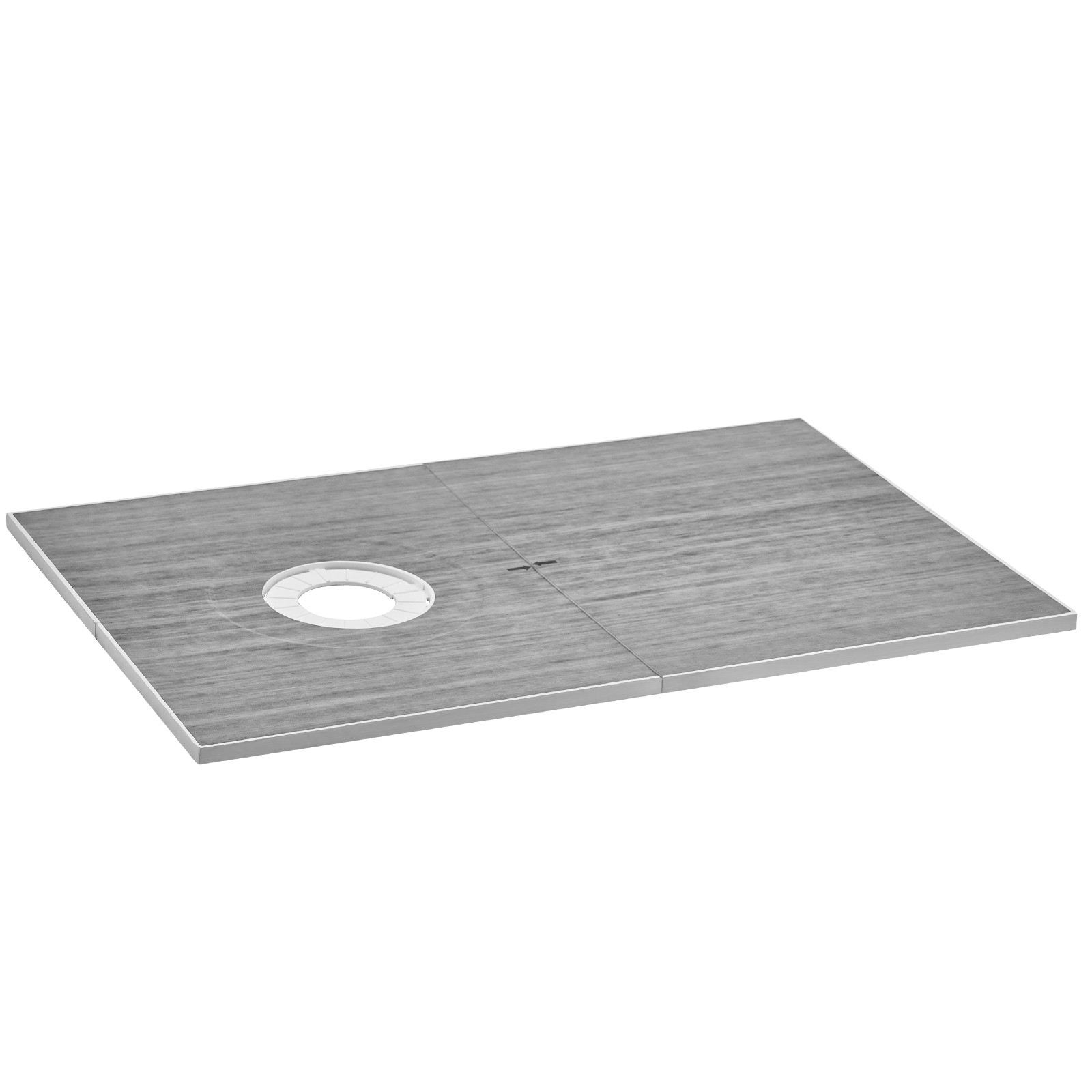 VEVOR Waterproofing Shower Curb Tray Kit 60″x38″ w/ Offset Drain Thickened