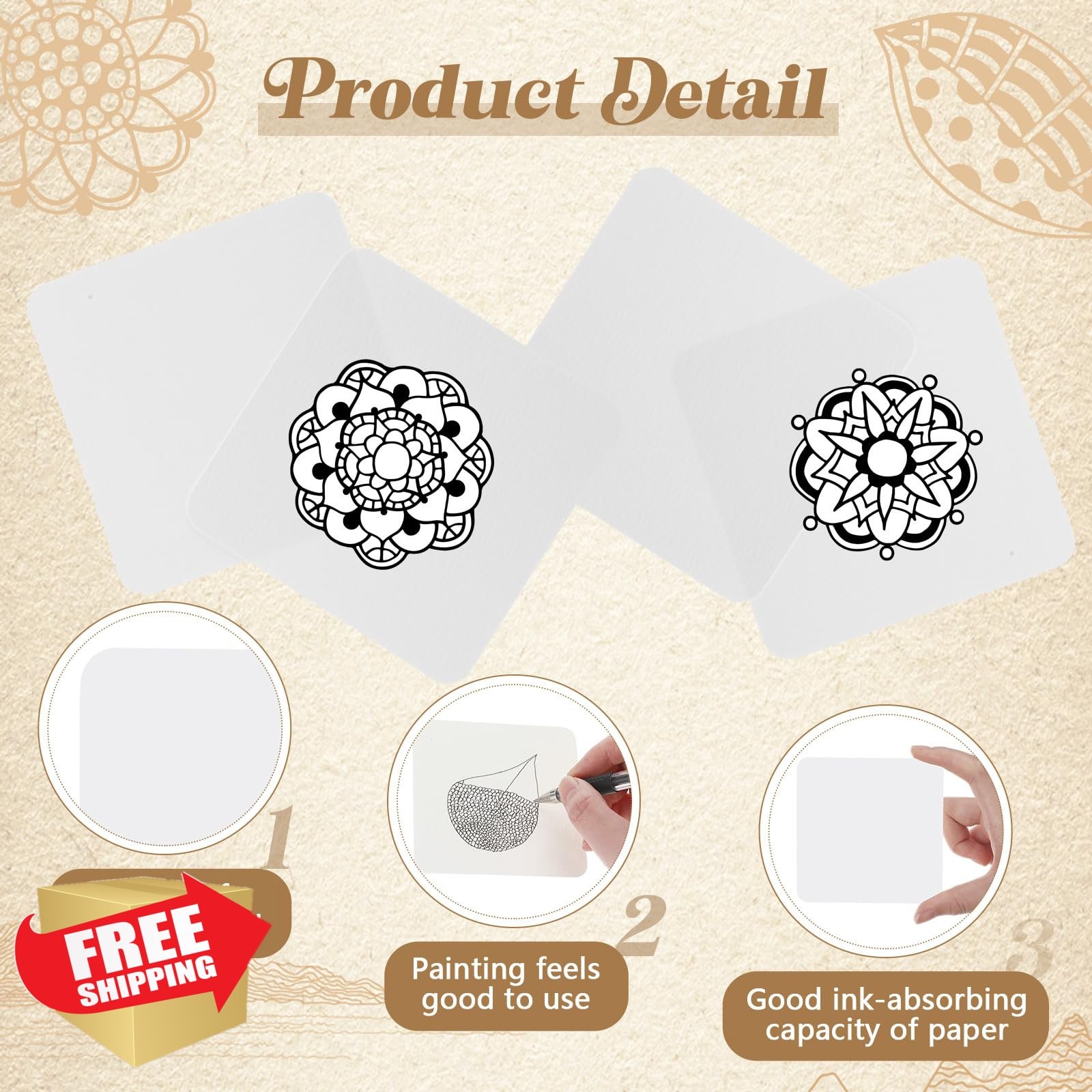 Dunzoom 4.5”x4.5” Artist Tiles 50pc
