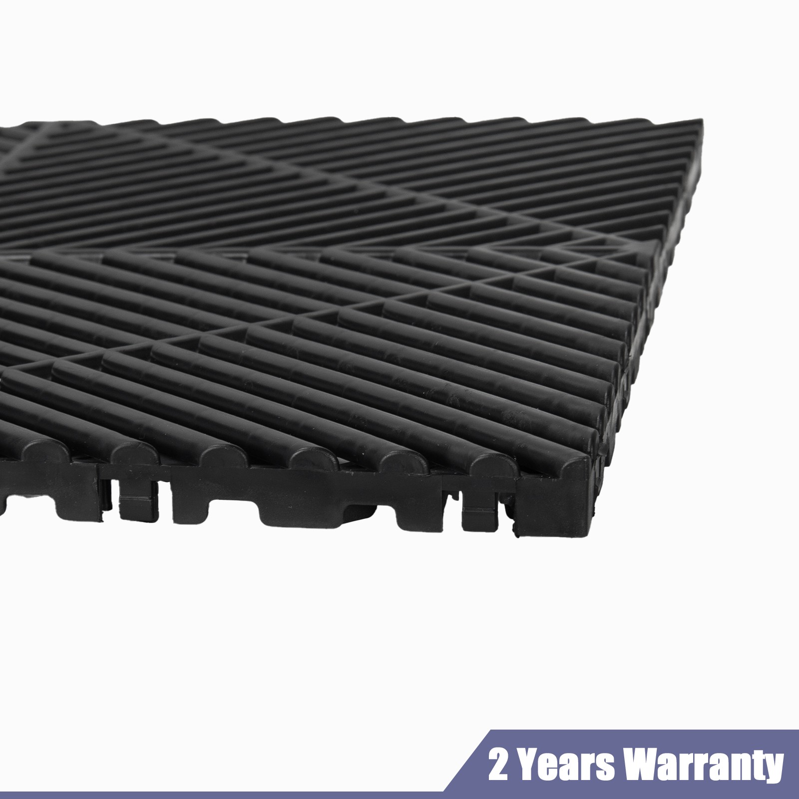 50 Packs 15.75″x15.75” Interlocking Garage Floor Tiles Vented Water Drainage