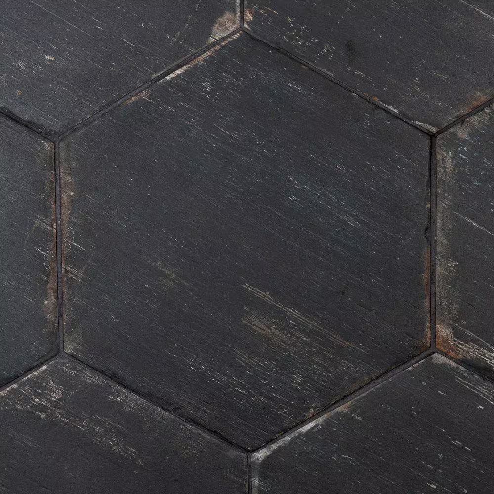 Retro Hex Nero 14-1/8 In. X 16-1/4 In. Porcelain Floor and Wall Tile (11.07 Sq.