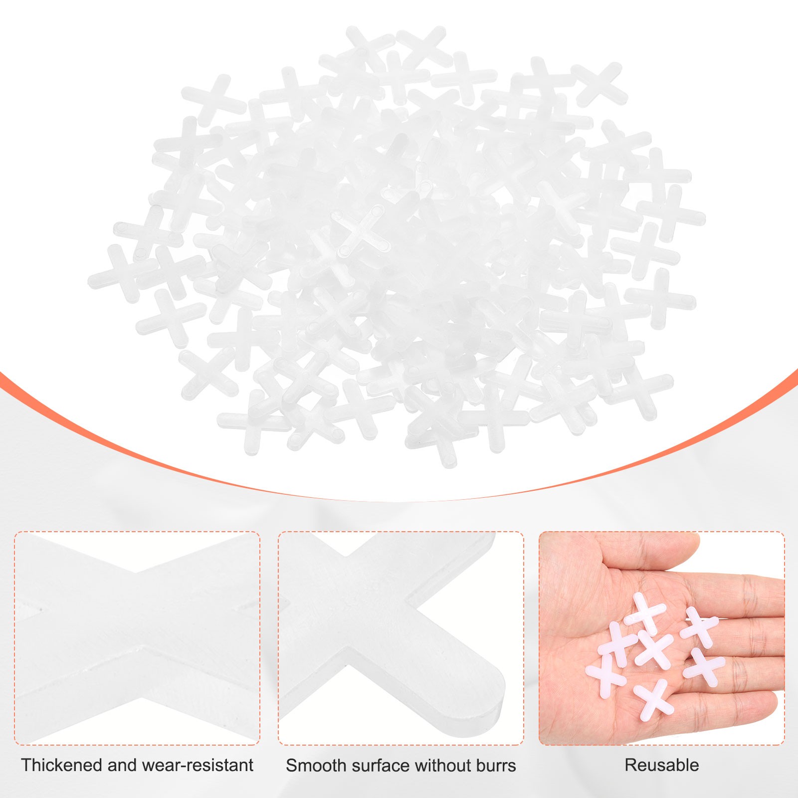 For 2000 White Plastic 5/32″ 4.0mm Tile Spacers