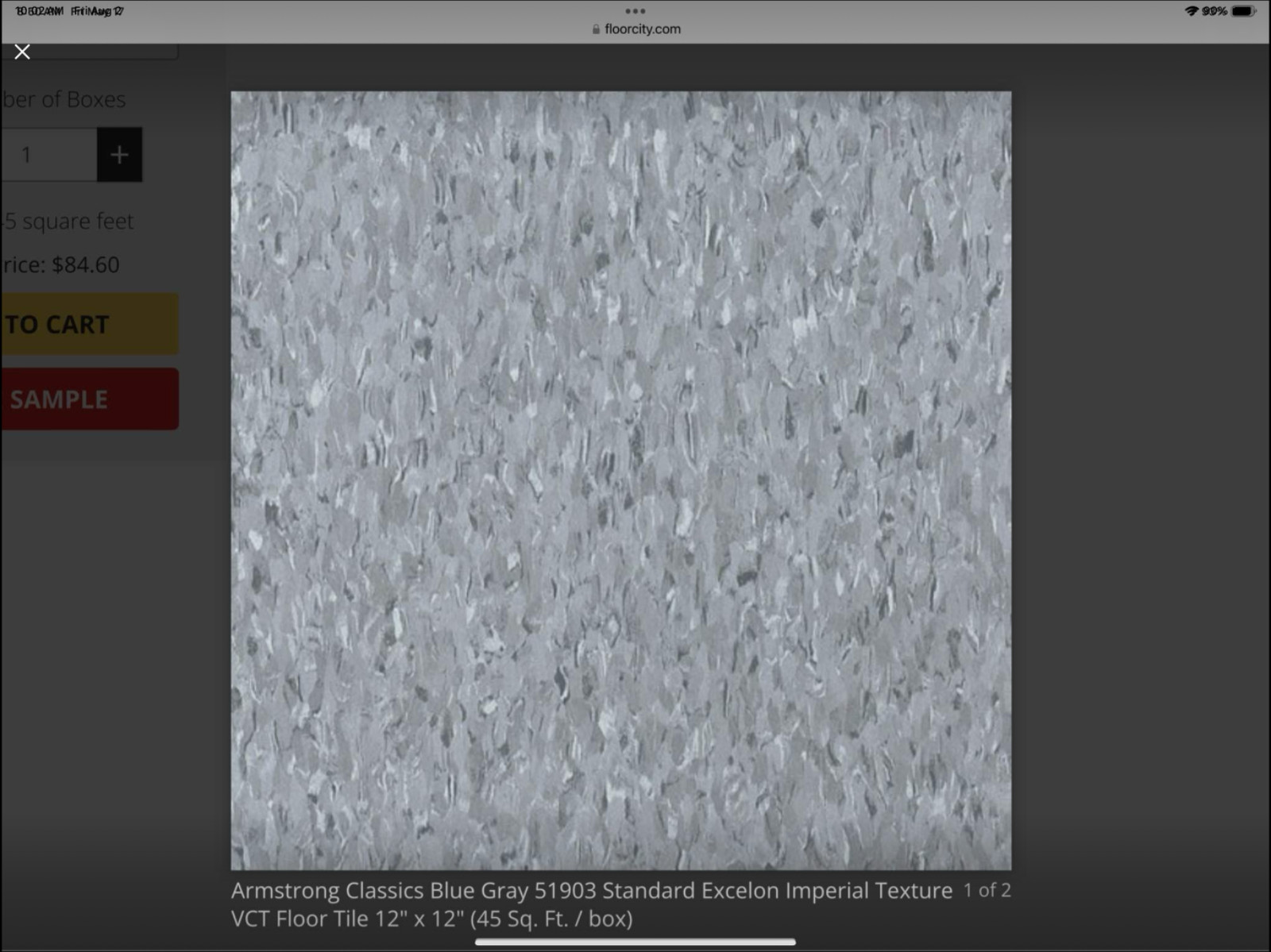Armstrong Cool White and black and gray Standard Excelon Imperial Texture Vinyl