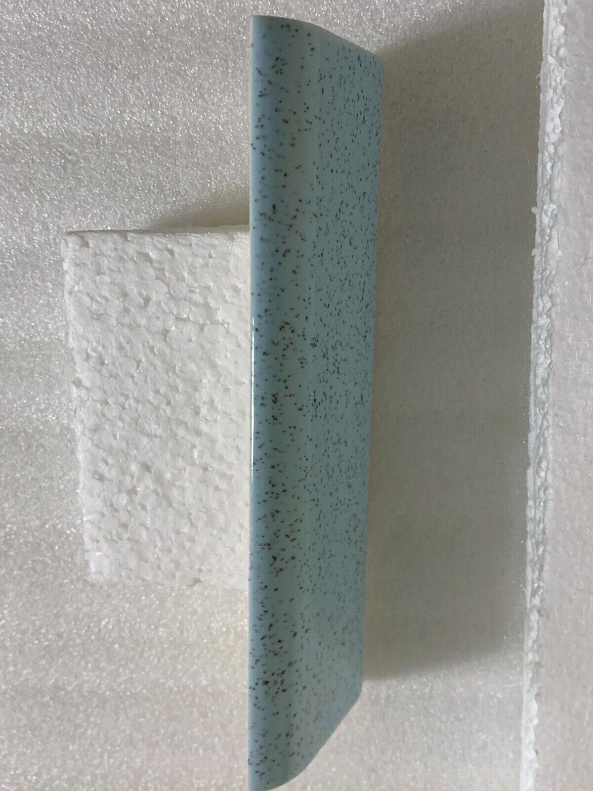 Vintage Stylon ceramic Stardust Blue 2″ x 6″ Flat Surface Bullnose Gloss *2*pcs