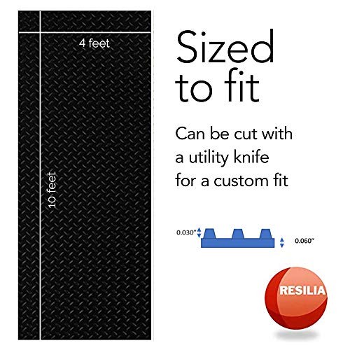 Heavy Duty Garage Floor Runner & Protector Mat – Slip Resistant Diamond Plate