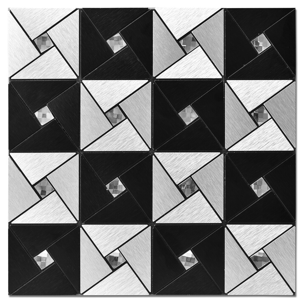 Art3d 10 Sheet Peel and Stick Backsplash Metal Mosaic Tiles for Kitchen Wall
