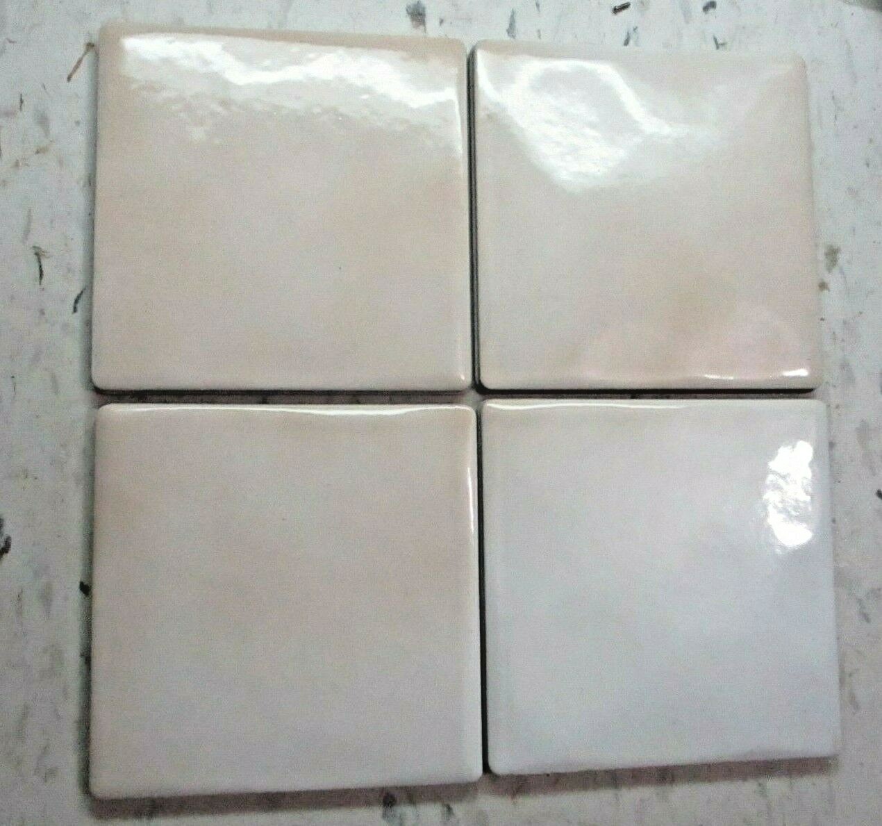 1 Floor Tile Italy Dimpled 4-1/8″ Porcelain Satin Beige w/ Color Variations MCM