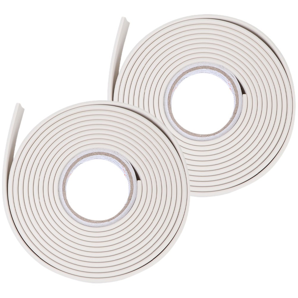 Reusable Plastic Caulk Strip for Wall Baseboard Strong Adhesive White Tape