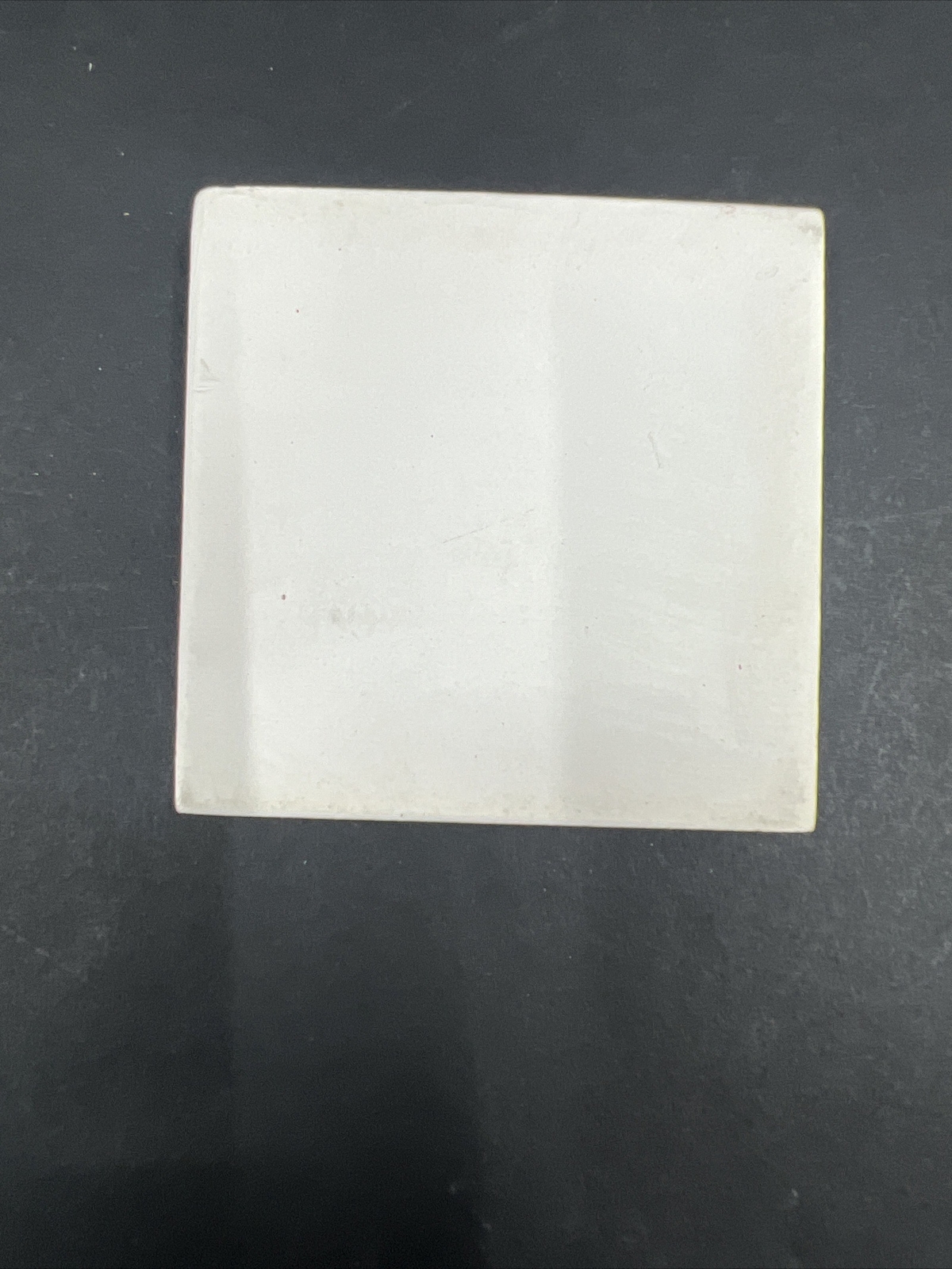 5 – Vintage Brown Ceramic Tile 2 7/8” Square 3/8” Thick Recessed Circles