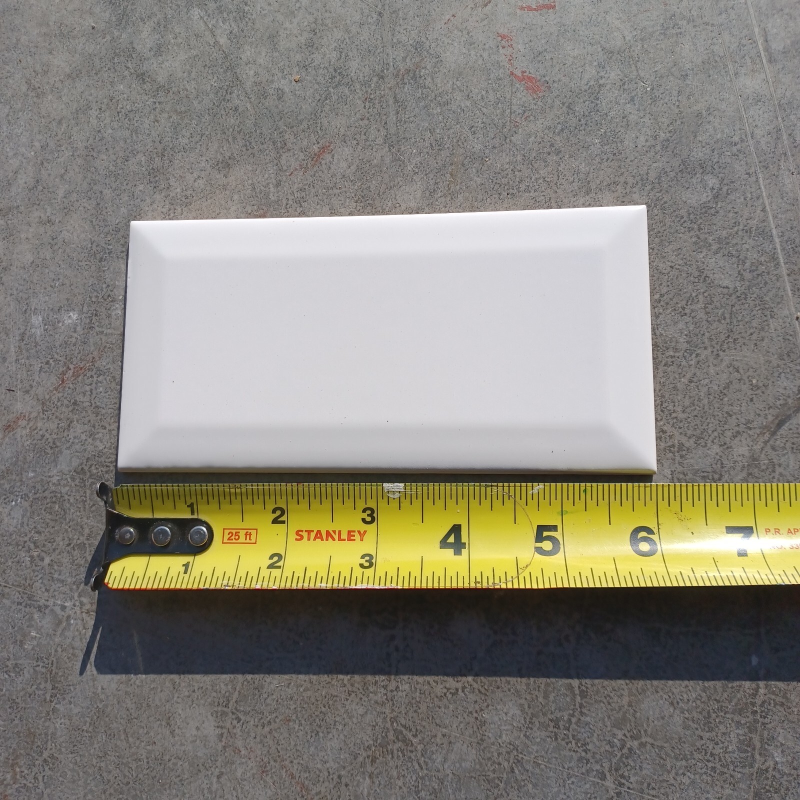 8 White 3″x6 Beveled Gloss Finish Ceramic Subway Tile Backsplash Wall Bath 1 ²ft