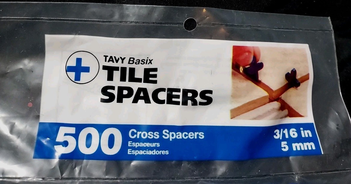 3/16″ 5mm Tavy Basix Tile Spacers 500 Blue Cross Spacers New Unopened Package