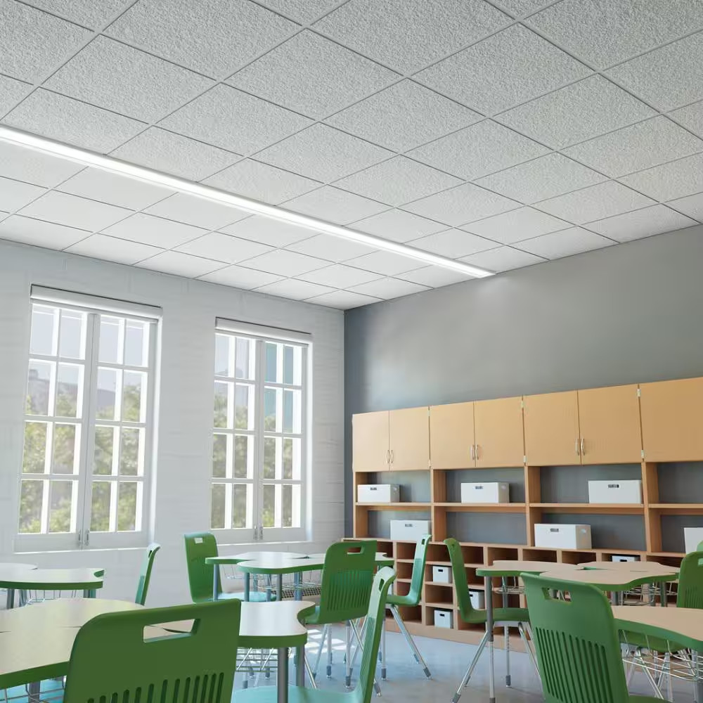 2 Ft. X 2 Ft. Frost White Shadowline Bevel Lay-In Ceiling Tile, Case of 8 (32 Sq