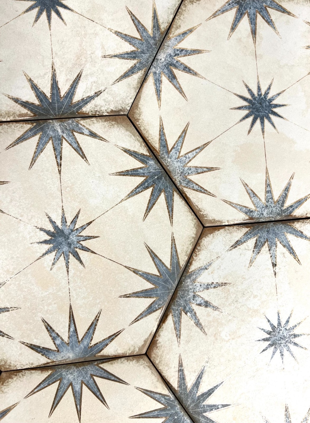 8X9 Lilya Hexagon European Hexagon Wall Floor Tile Indoor Outdoor (1 piece)