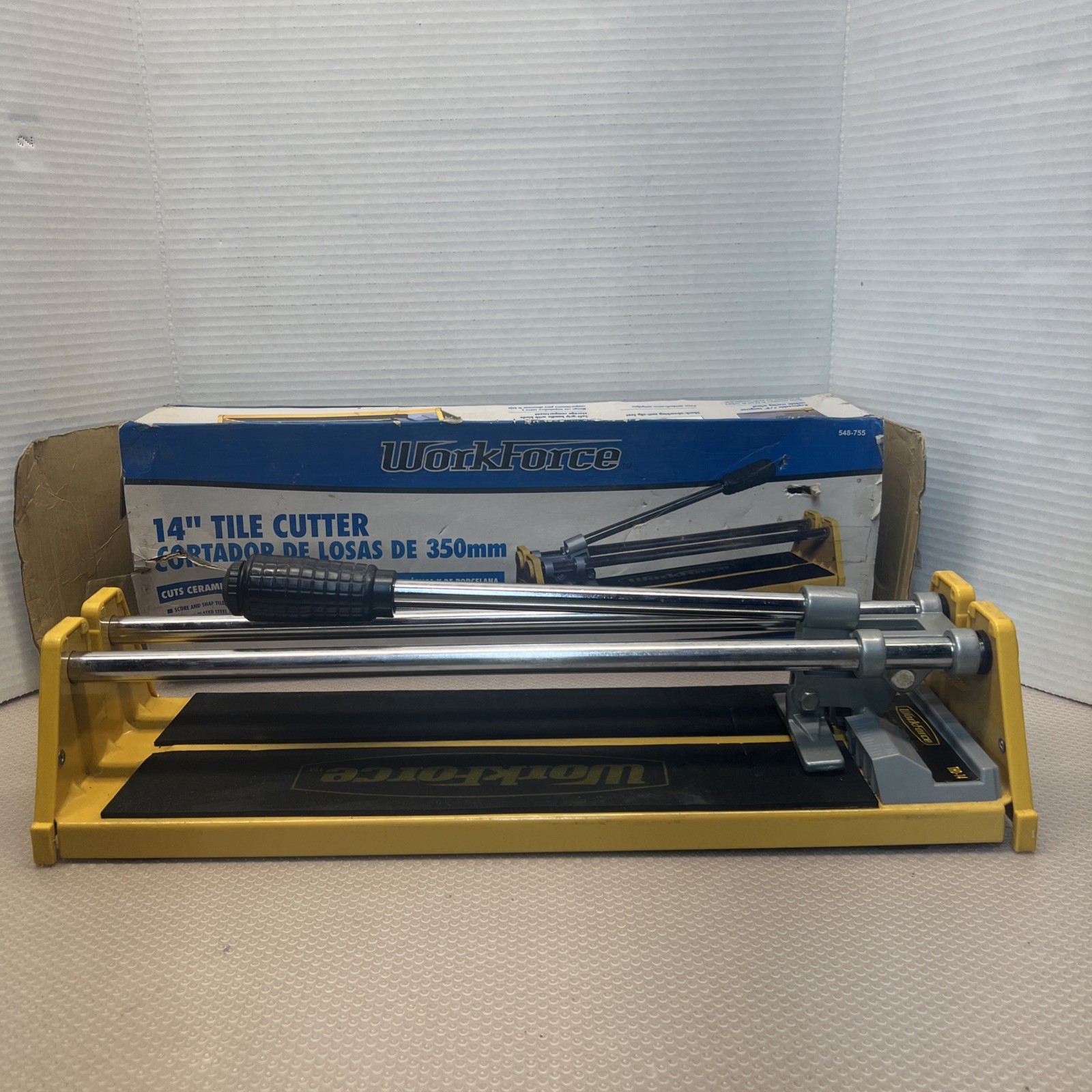 Workforce 14″ Tile Cutter THD14 Ceramic Porcelain Tile Tool Used Box Is Damaged