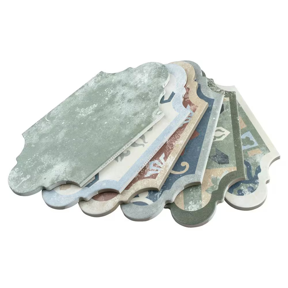 Corinto Provenzal Colors Mix 6-1/4 In. X 12-3/4 In. Porcelain Floor and Wall Til