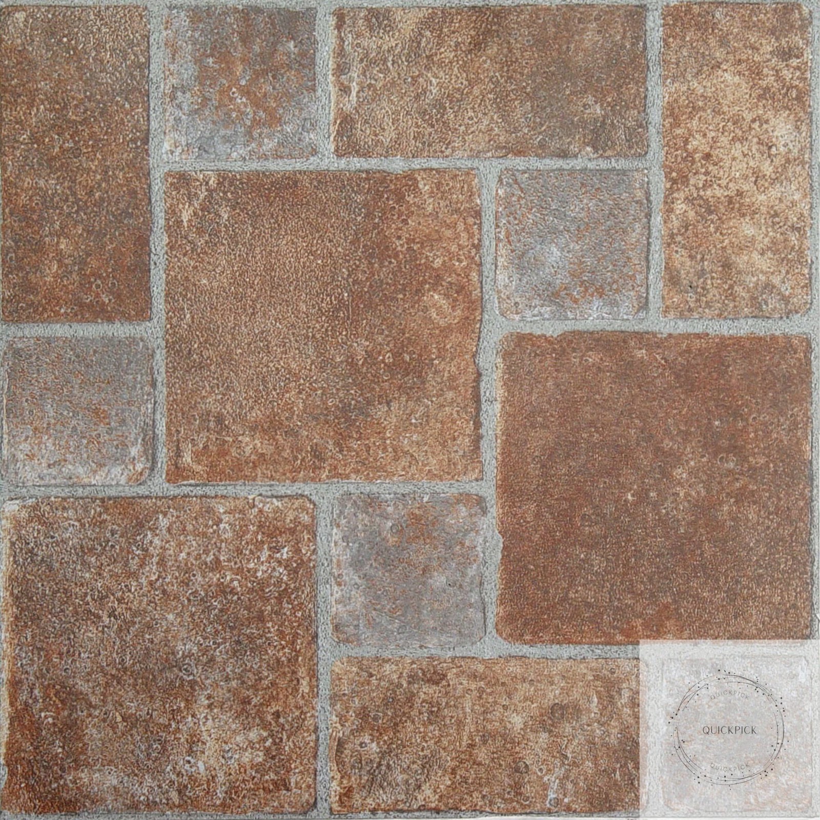 Nexus Self Adhesive 12-Inch Vinyl Floor Tiles, 20 Tiles – 12″ x 12″ Brick Pavers