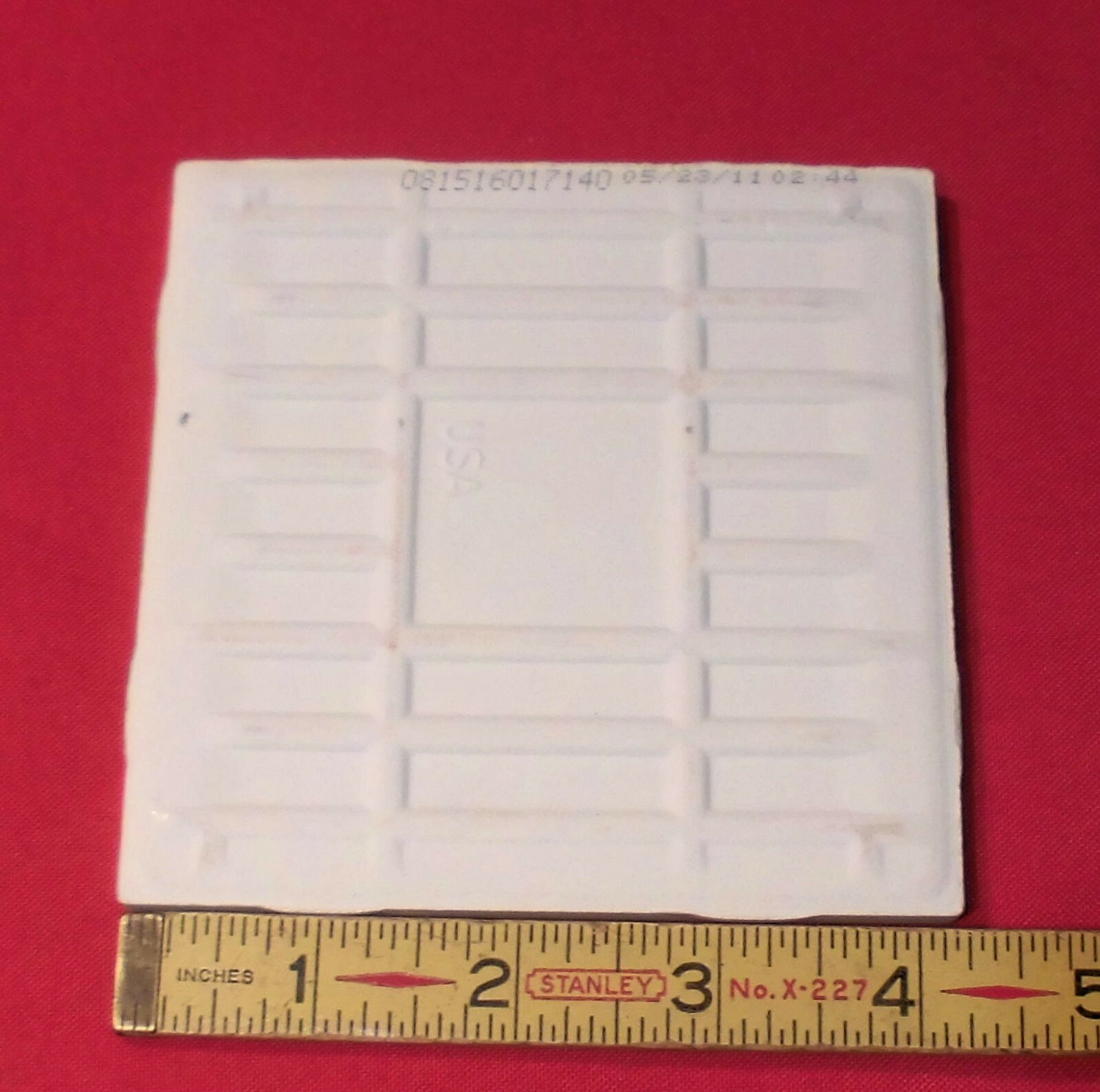 1 pc. Pepper White Glossy Ceramic Tile by Daltile 4-1/4″ Salt & Pepper, NEW