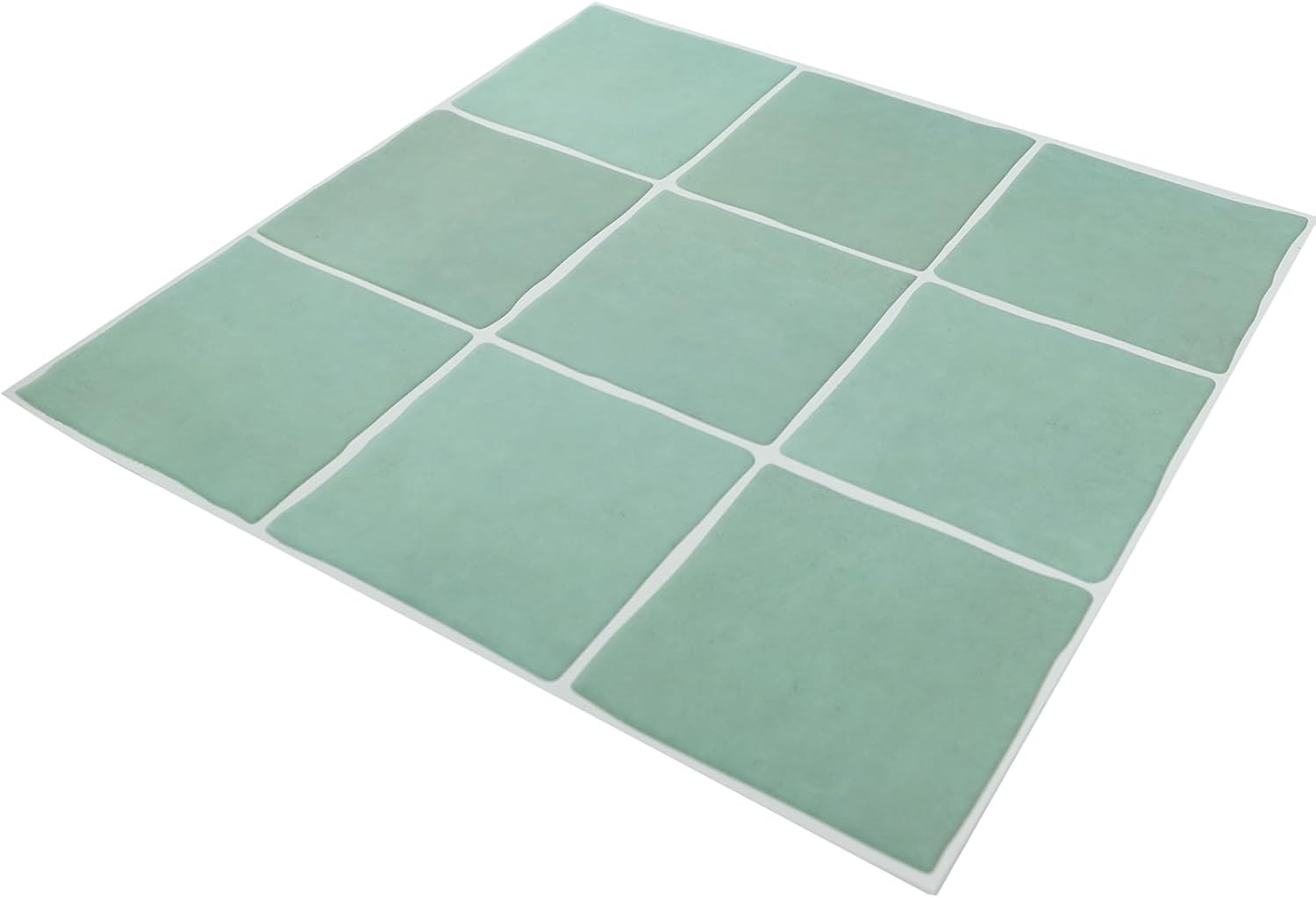 10-Sheet Peel and Stick Backsplash Tiles, Sage Green Self Adhesive Backsplash, G