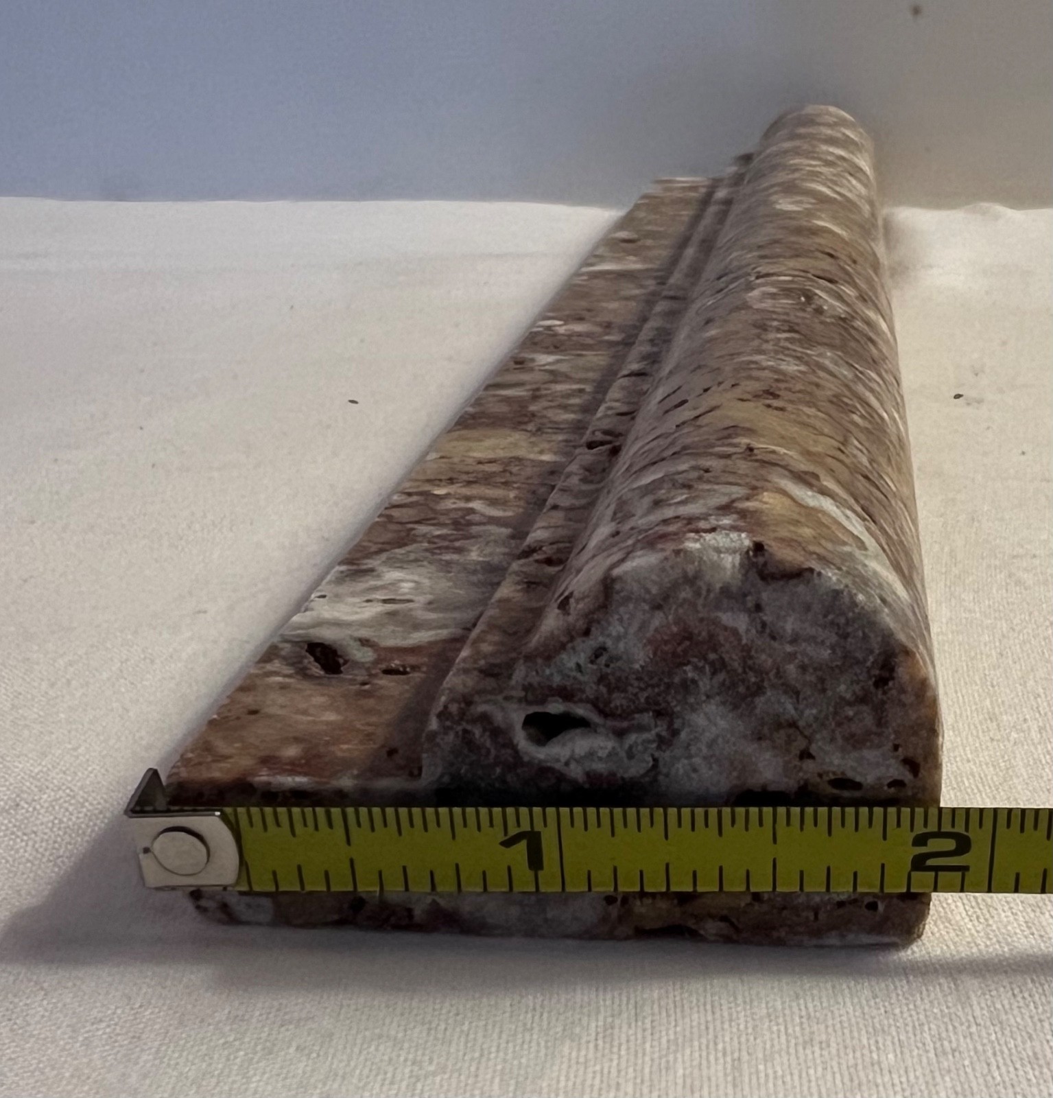 Scabos Travertine 12″ x 1-3/4″ Chair Rail Trim Molding-new