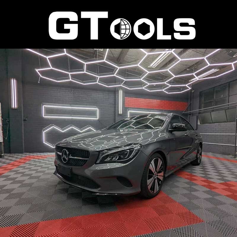 Two Car Garage Set of GTools 400 series Ribbed Floor Tiles Plus Front Edging