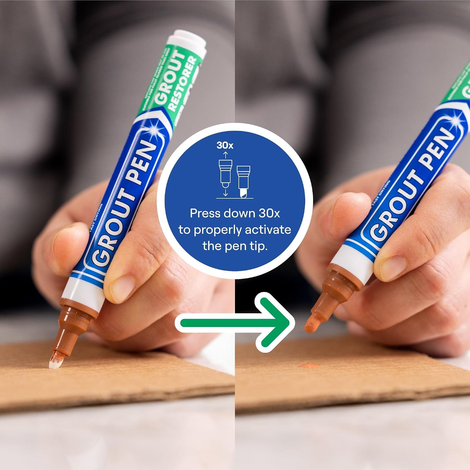 Grout Pen Terracotta Tile Grout Paint Marker – Wide 15mm Tip (20ml) | Waterpr…