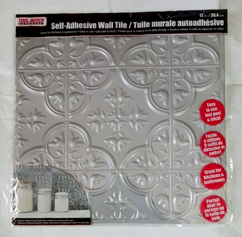 Wall Tiles lot of 10 silver gray geometric pattern back splash square 12″ x 12″