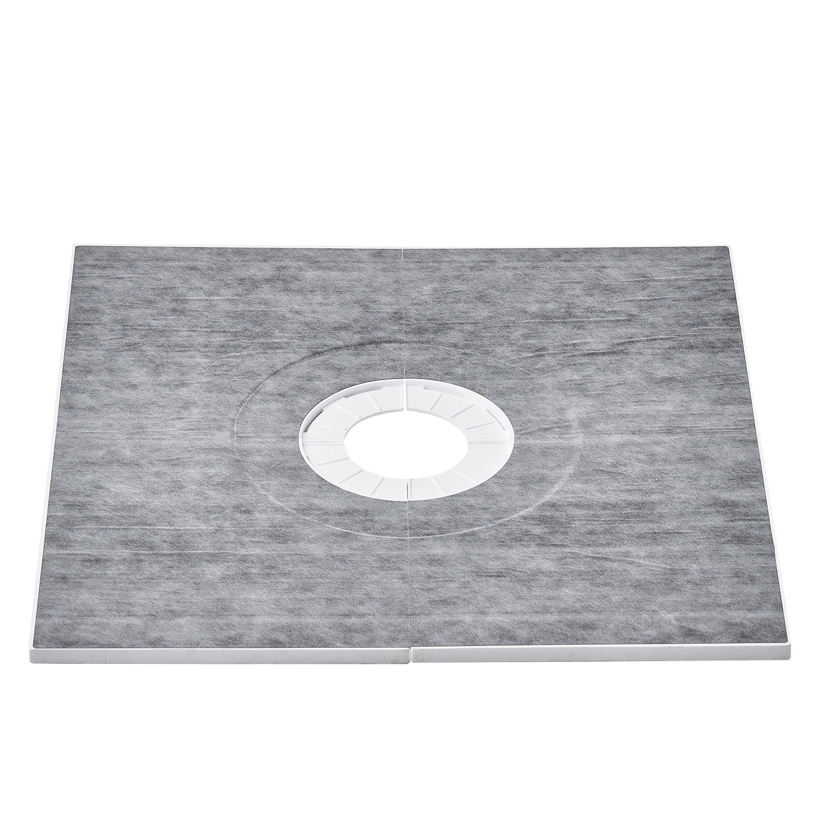 VEVOR Waterproofing Shower Curb Tray Kit 36″x36″ w/ Central Drain Thickened